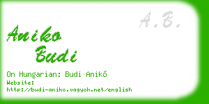 aniko budi business card